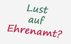 Hinweisschild Lust auf Ehrenamt Hinweisschild Lust auf Ehrenamt